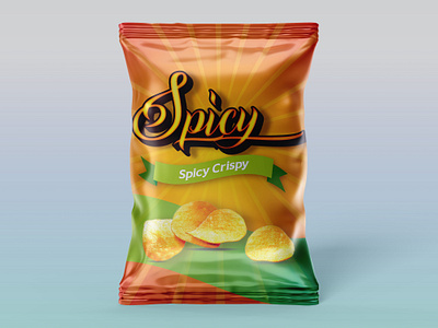 Spicy chips branding graphic design logo