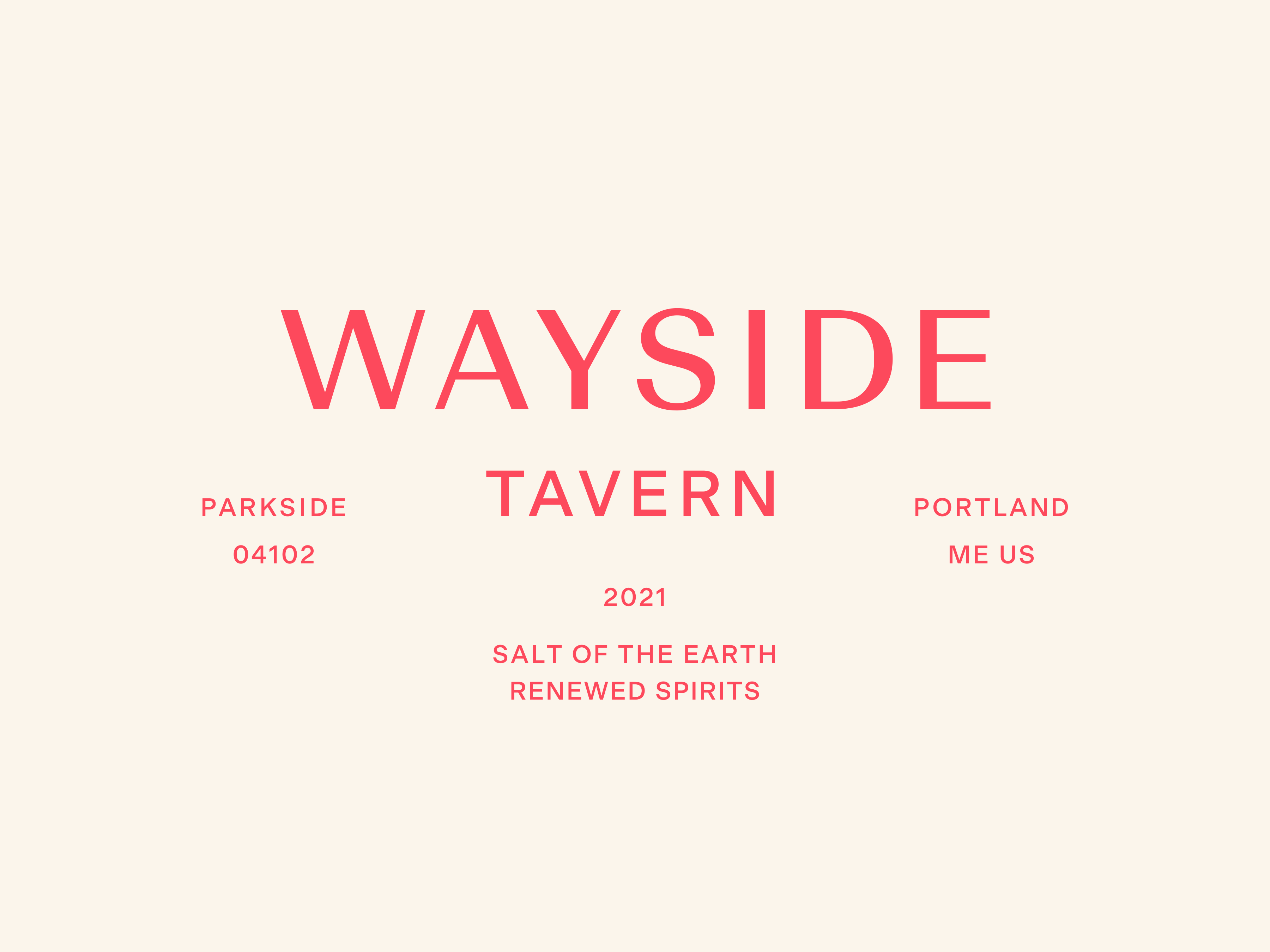 Wayside Tavern art brand branding design graphic design identity logo logo design mark restaurant restaurant logo typography wordmark