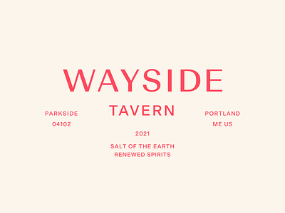 Wayside Tavern art brand branding design graphic design identity logo logo design mark restaurant restaurant logo typography wordmark