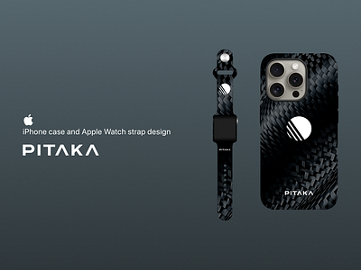 PITAKA | iPhone case and Apple Watch strap design | Carbon fiber apple apple watch apple watch band branding carbon fiber contest design fusion weaving™ graphic design illustration iphone iphone case logo pitika playoff typography vector