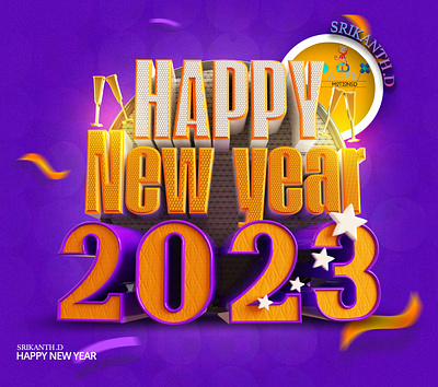 2023 POSTER 3d branding graphic design logo