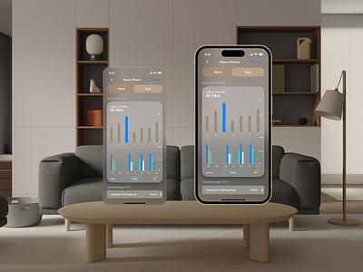 Screen Time | Vision OS | Analytic chart analyticchart dailyui screentime spatialdesgin visionos