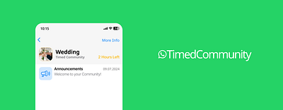TimedCommunity for Whatsapp experience experiencedesign interaction interactiondesign productdesign service servicedesign user centered design userexperience ux