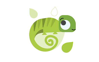 Chameleon animal chameleon graphic design green illustration illustrations illustrator kid nature ui vector