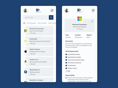 #DailyUI day 050 challenge dailyui find job hiring job job listing skills ui work