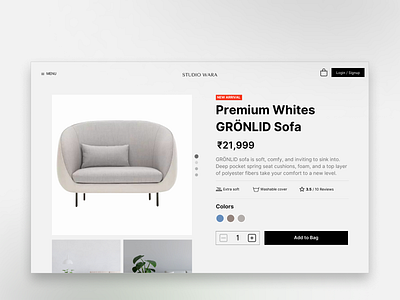 Designer Studio Website ecommerce minimal shopping ui webdesign webpage website