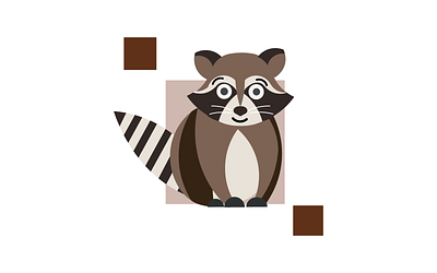 Raccoon animal branding design graphic design illustration illustrator kid logo nature raccoon ui vector