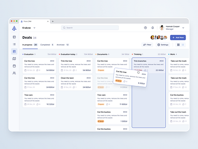 Kanban board b2b board crm figma interface kanban manager product saas task task manager to do to do list ui ux uxui