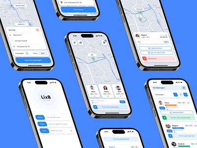 LixB Rideshare - A Carpooling App 3d agency android animation app app design application branding design graphic design illustration logo mobile app motion graphics research taxi ui uidesign uiux uxdesign