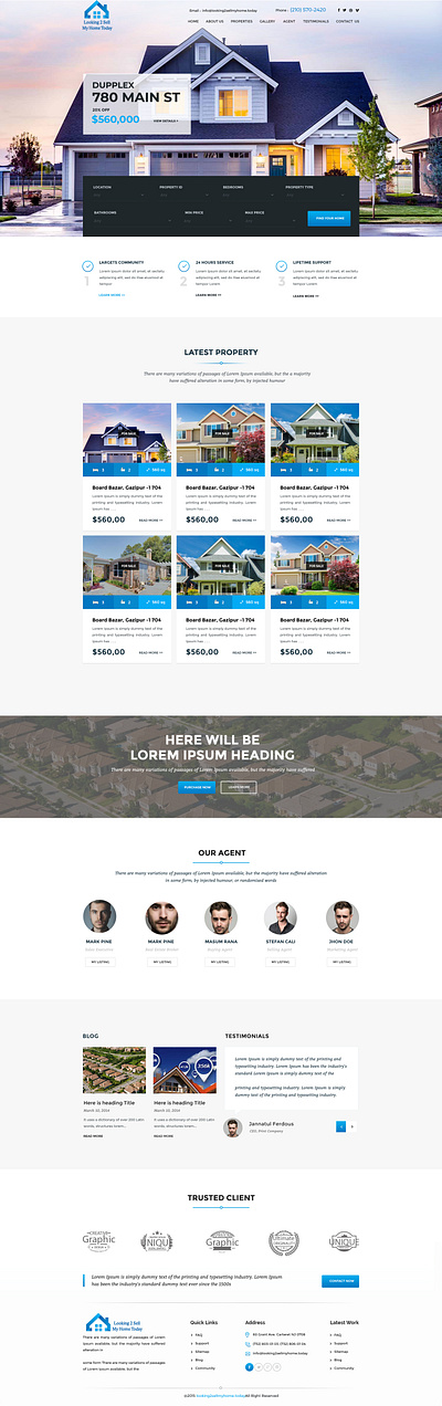 Real Estate Website Design and Development Portfolio portfolio real estate website design website development