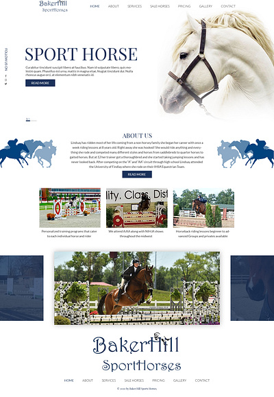 Horse Stables Website Design and Development Portfolio horse stables website landing page portfolio web design website design website development