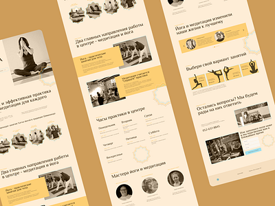 Landing page Yoga center Sivananda design ui ux web design