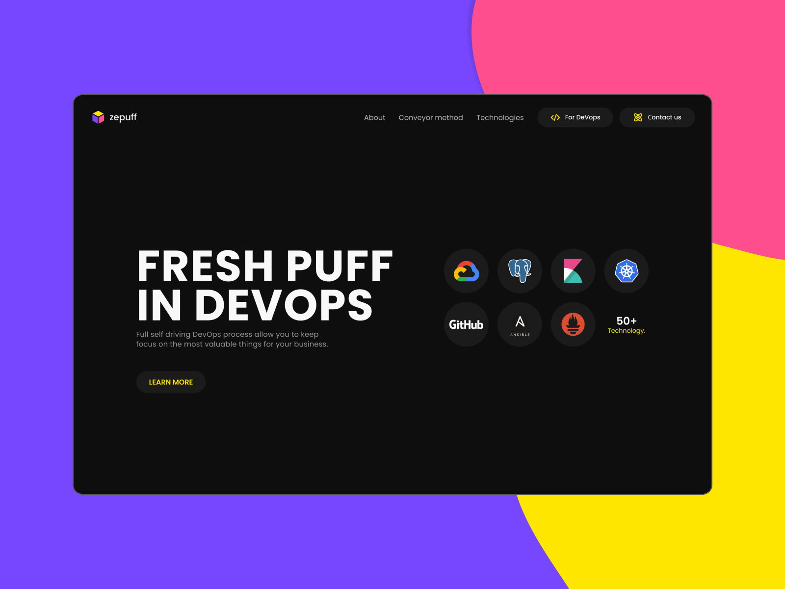Simple and performing website design for a DevOps company. 2d 3d animation app design applicaion branding design design agency graphic design illustration logo motion graphics research ui uidesign uiux uxdesign web web design