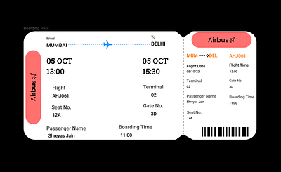 Day 24: Boarding Pass Design 024 dailyui design ui uxdesignaspirant dribbbledebut