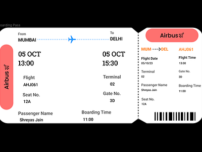 Day 24: Boarding Pass Design 024 dailyui design ui uxdesignaspirant dribbbledebut