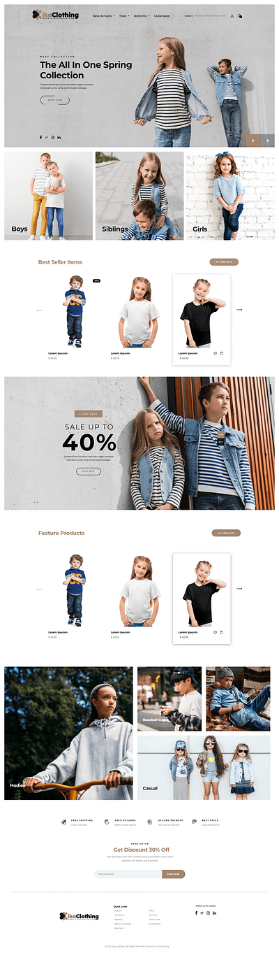 Kids Apparel Website Design and Development Portfolio kids apparel kids apparel website portfolio website design website development