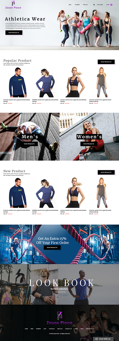 Sports Wear Website Design and Development Portfolio portfolio sports wear website website design website development