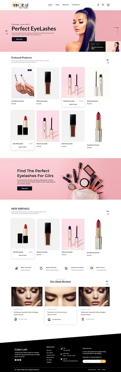 Cosmetics Industry Website Design and Development cosmetics industry cosmetics website portfolio website design website development