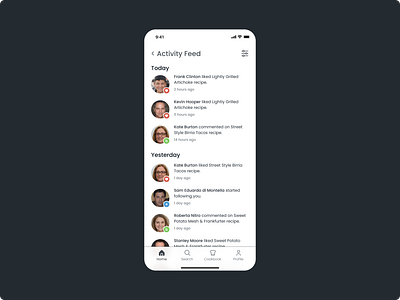 Daily UI #047 - Activity Feed 2d activity activity feed app branding clean daily ui design experience feed friendly like minimal modern ui user user experience ux