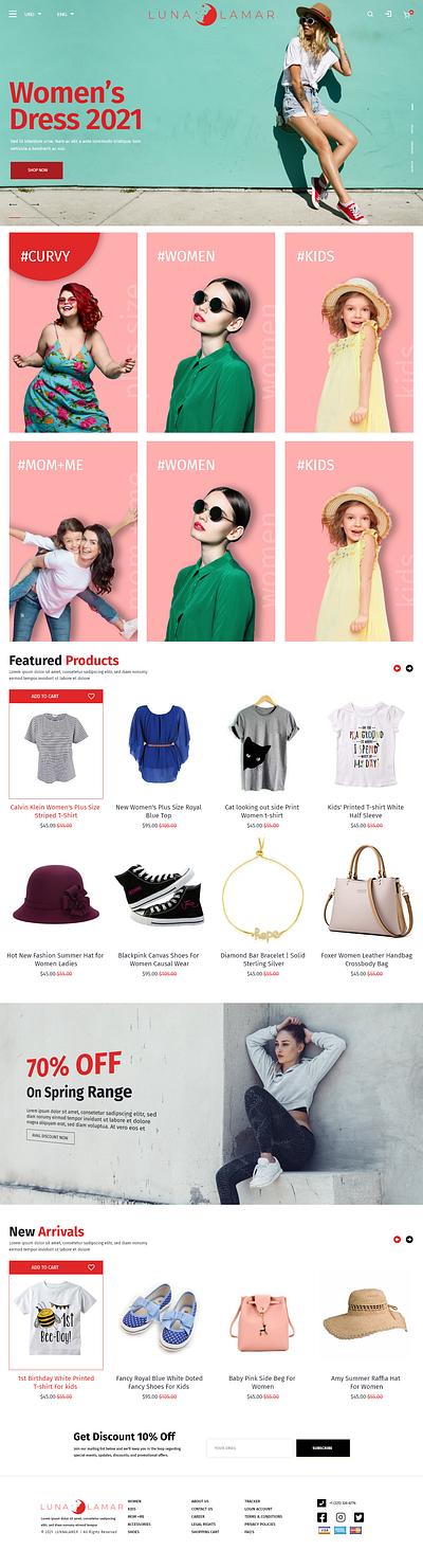 Women's Clothing Website Design and Development portfolio website design website development womens clothing womens clothing website