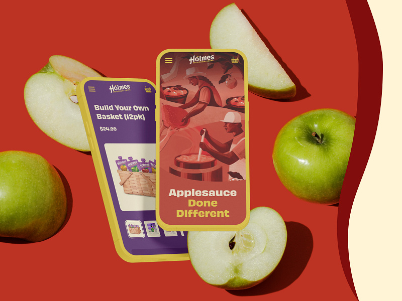 Holmes Mouthwatering - Website apple sauce apples ecommerce shopify web design website