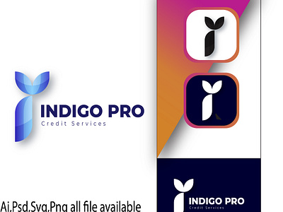 Indigo Pro Credit Services Brand Logo branding identity create logo creation logo design