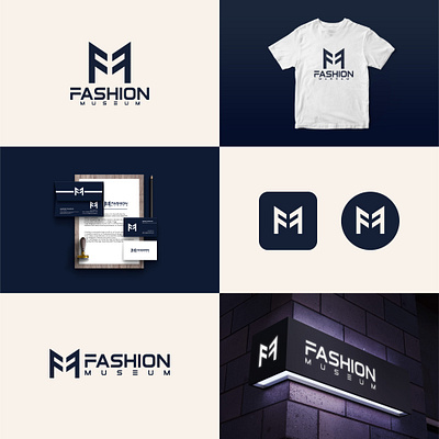 "FM" letter mark logo for fashion brand best logo design fashion brand logo fm logo graphic design logo design