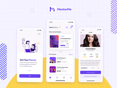 MentorMe app case study animation appdesign digitalproductdesign figma flatdesign microinteraction minimaldesign mobileappdesign mobiledesign motion graphics new productdesign trending ui uidesign update userexperiencedesign userinterface uxdesign visualdesign