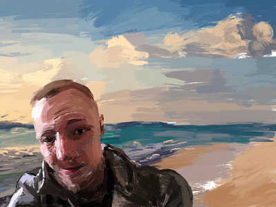 GeordiSimpsun art digital art digital paint illustration landscape painting portrait procreate