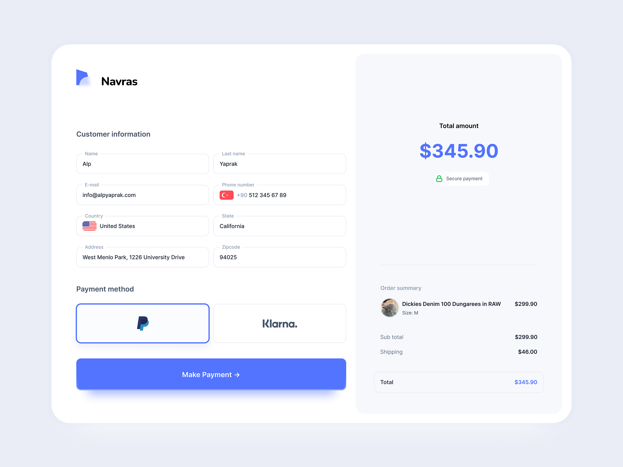 Navras - Payment, Checkout by Alp Yaprak on Dribbble