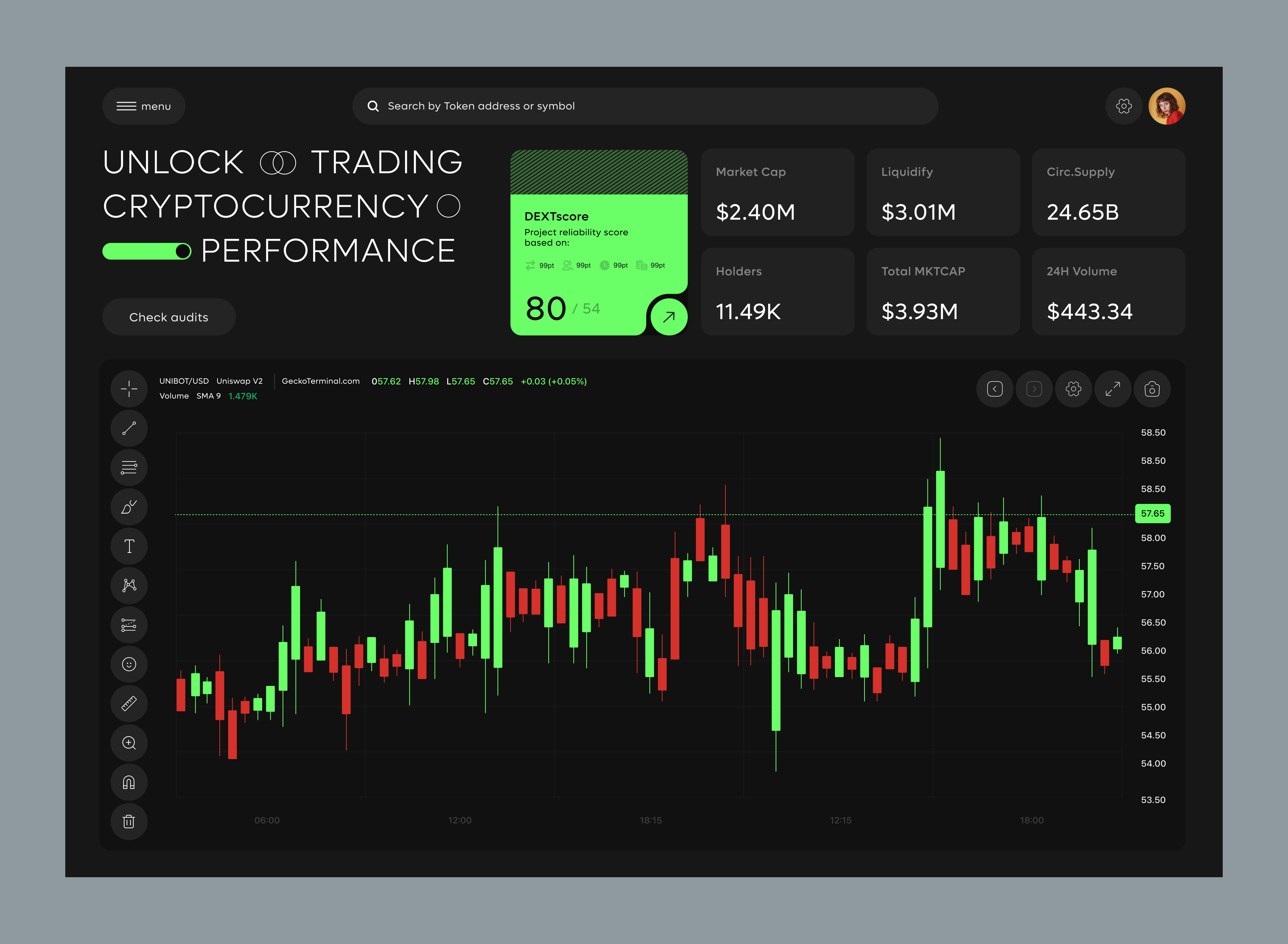 DEXTscore blockchain crypto crypto tool dashboard desktop dex interaction design meta mask stake swap trading ui user experience wallet widthdraw