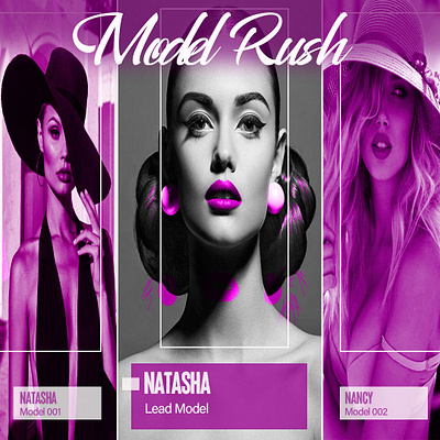 Model Rush banner branding concert fashion show flyer graphic design social media post