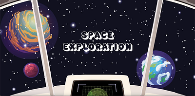 Space Exploration : UI dailyui graphic design illustration landing page space ui uiux