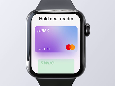 Wish my Apple Pay looked like this 💳 animated gradient apple applepay bank card banking cards copenhagen gradient lunar motion graphics ui wallet watch wise