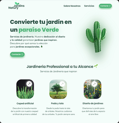 Jardins Natury Website branding web design