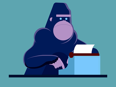 Proof of Ape animation ape art character design loop motion graphics typewriter