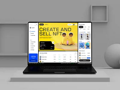 NFT Dashboard animation crypto dashboard design development figma illustration minimal nft ui ux web website
