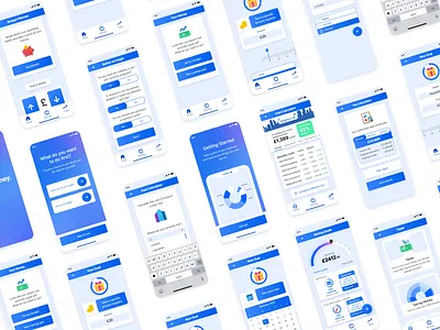 Financial education app for young adults blue branding budget calculator college cool toned debt finances fintech goal moving savings tax thesis ui uk university