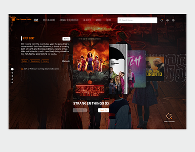 THE CINEMA RADAR figma movie redesign ui website