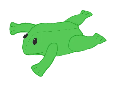Frog Plushie Illustration digital art drawing frog illustration plushie