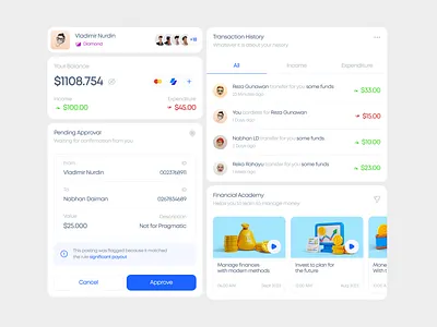 Component - Finance clean design component dashboard data details finance fintech graphic design modals ui ux