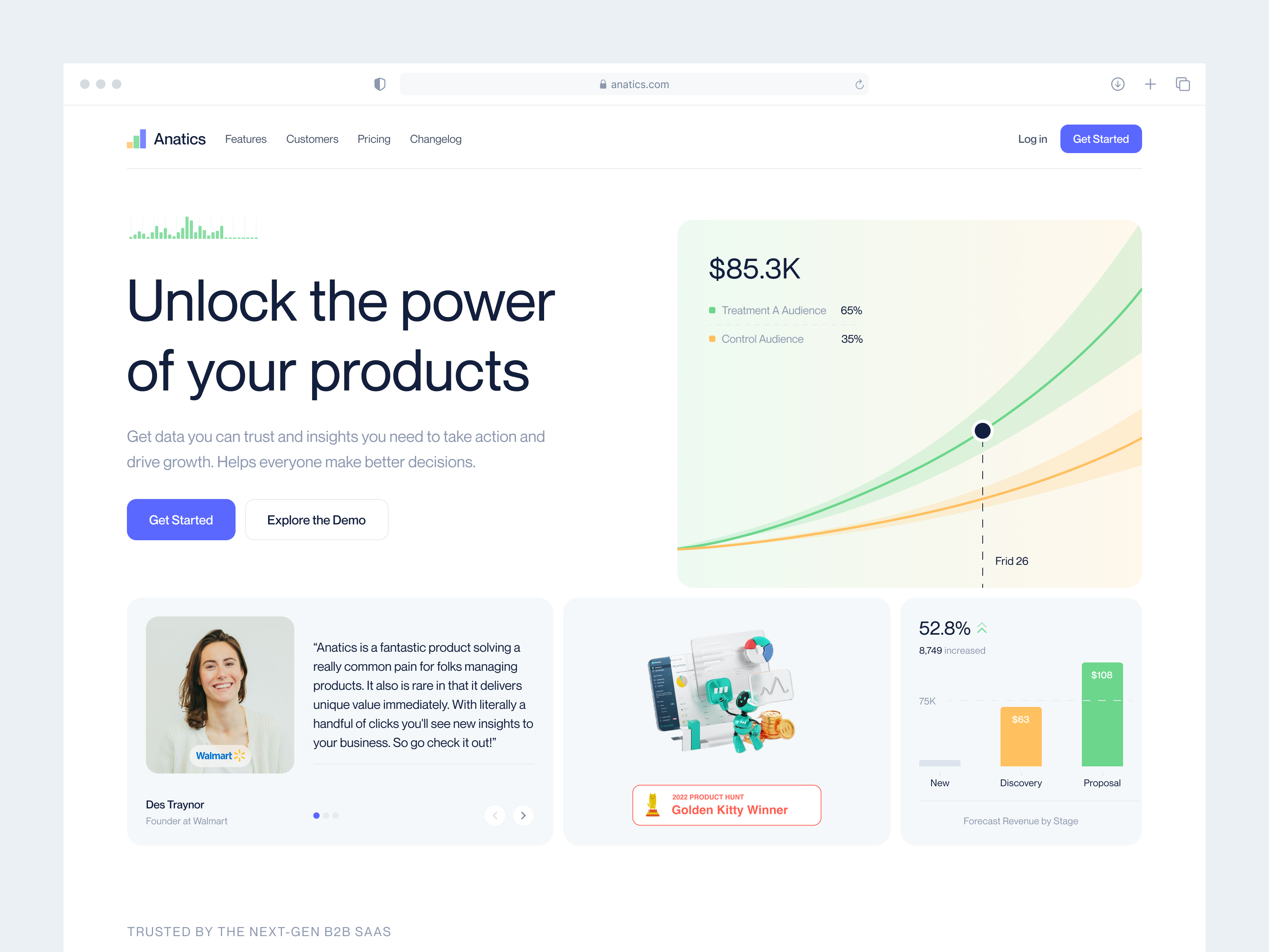 Analytics - Landing Page analysis analytics chart data landing page landingpage line chart metrics pricing product products report tools ui user interface uxdesign visualization web design web development web site
