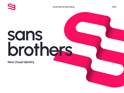 Sans Brothers - Visual Identity Rebranding agency book brand brothers design guidelines identity logo pink rebranding revamp revamped sans studio visual