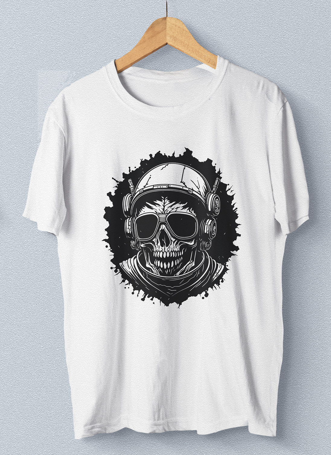 Astronaut Skull adobe illustrator artwork astronaut astronaut skull dark design digital art drawing horror illustration portrait scared skull skull head space space skull t shirt design
