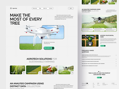 Agrowup | Web Design Concept agriculture agrotechinnovation agrotechui digitalfarming farmtech greentechrevolution productdesign smartfarming ui uidesign webdesign