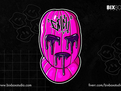 Melting Cartoon Character Design - Bitchy Hat cartoon character character design graphic design illustration melting melting character streetwear design