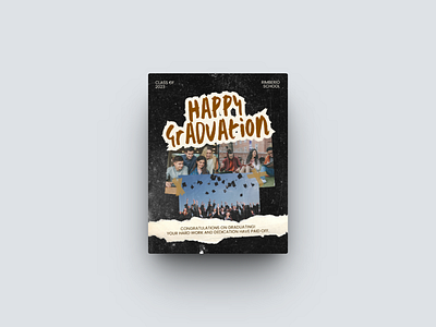 Brutalism Happy Graduation Portrait Postcard branding canva canvadesign canvatemplate design design graphic v graphic graphic design postcard postcards template design templateposcrad