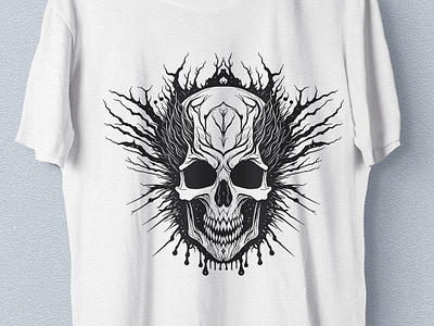 Crack Skull Head adobe illustrator artwork bones crack skull dark dead death design digital art drawing illustration portrait skeleton skull skull head t shirt design