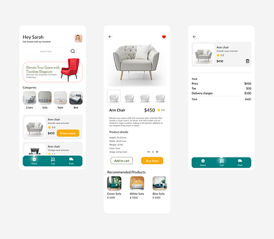 Furniture app design app design furniture app ui ux