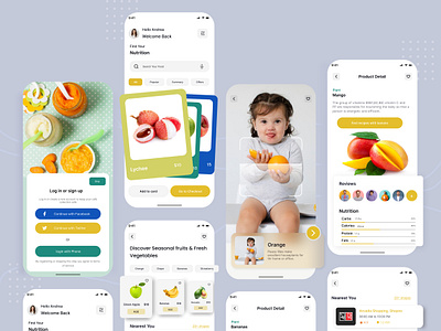 Baby food mobile app app app design baby app baby apps baby apps design baby food mobile app baby foods baby mobile app delivery apps design food app food delivery foods shop graphic design illustration mobile mobile app mobile app design ui ux